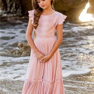 Joyfolie Viola Dress in Violet Ruffle Sleeve Dress